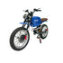 Left-side view of the PIEZO electric bike in blue.